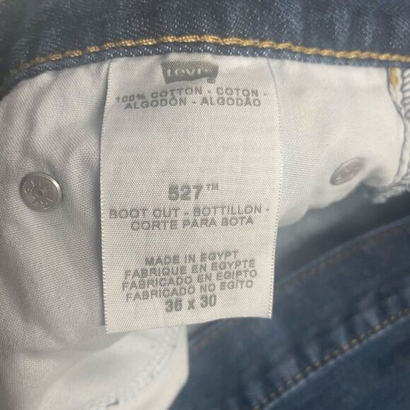 LEVI’S 527 Men’s Blue Boot Cut 36X30 Measures 34X24 HAS BEEN ALTERED SEE DESCRIP - Picture 5 of 9